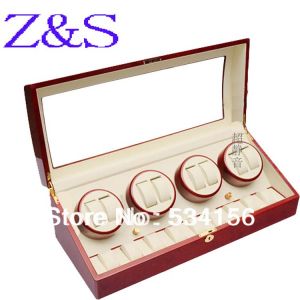 watches  boxes 8+9 authentic Luxury piano paint 4 swivel plate automatic watch winder  ,automatic watch winder