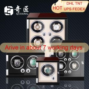 Automatic Wooden Watch Winder Box Accessories Display Mechanical Rotating watch  for men watch 1slot 2slot 4slot 6slot