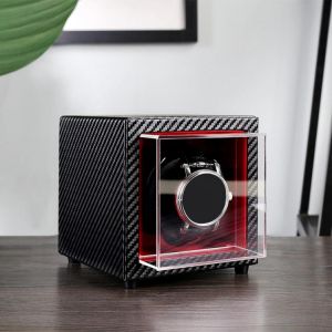 Automatic Rotation Watch Winder Leather Storage PU leather Watch Accessories Box High Quality Vertical Shaker Storage Collector