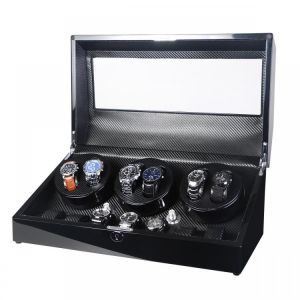 Automatic Watch Winder Box PE Leather Watch Winding Winder Storage Watch Box Collection Display Quiet Motor