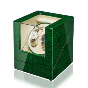 Double Watch Winder with Quiet Japanese Motor Remontoir Montre Automatique Jewelry Box Good Quality