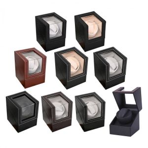 Battery Powered Watch Winder Watch Case with Quiet Motor Wristwatch Display Mechanical Watch for Man Gifts