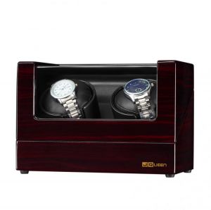 AAA Quality 5 Modes Ebony Watch Winder with Quiet Motors 2+0 Storage High Quality Black PU leather Ultra-quiet Japanese motor