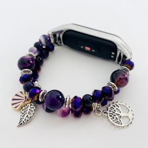 Mi Band 6 Purple Watch Bracelet for Xiaomi Mi Band 3/4 Strap Luxury Wristband Mi Band 5 Correa for Woman Dressy Watchband Strap