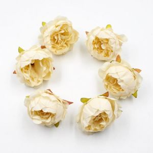 5pcs/lot 5cm Peony Head Silk Artificial Flower Wedding Home Decor DIY Wreath Scrapbook Gift Box Flower