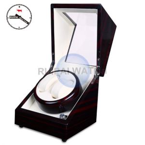 2+0 Wooden Paiting High Light Ivory Leather lining Watch Winder, 2 Borders 5 Modes Watch Winder