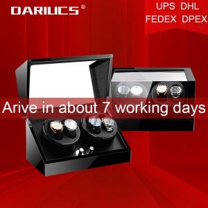 Watch Winder For Automatic Watches New Version 4+0 Wooden Watch Accessories Box Storage Collector High Quality Vertical Shaker