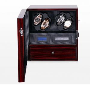 Super Luxury 4+5 Watch winder box display storage cabinet LED Silient motor auto electric rotate case