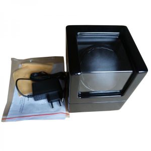 Black wood+leather automatic watch winder box battery/EU/US/UK/AU Plug rotate movement ratato box winder brand watch accessories