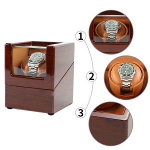 1 slots high quality fashion men Watch Winder Box home wooden Automatic Watch Rotator Display Box 200909-29