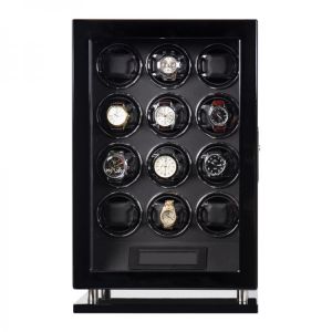 Watch Winder for 12 Automatic Watches with Fingerprint Switch LCD Touch Display and Remote Control