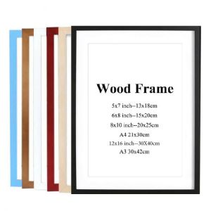 A4 A3 Wooden Frame Black White Color Photo Frames for Wall Art Picture Frames Photo Frames For Picture Walnut Wood Frames