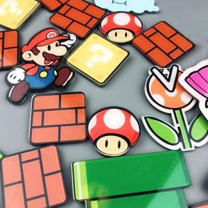 17/22/28/29 Pcs Super Fridge  Magnets Refrigerator  Japan Cartoon Gaming Cartoon Ice Box Paster Icebox Sticker