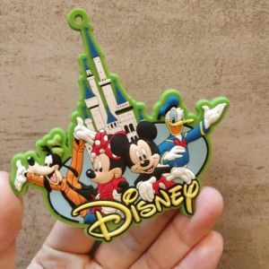 Disney Mickey Mouse Refrigerator Magnets Frozen Mermaid Princess Cartoon Soft Glue Refrigerator Sticker Fridge Magnet Souvenir