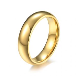Handcrafted Jewelry 4mm 6mm 8mm Carbide Tungsten Gold Tone Marriage Engagement Couple Rings for Men and Women