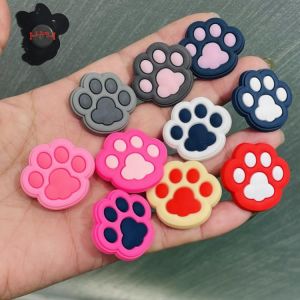 10PCS PVC Cute Cartoon Fridge Magnets Colourful Cat Paw Print Dog Paw Print Refrigerator Magnetic Sticker Office Supplies Kids