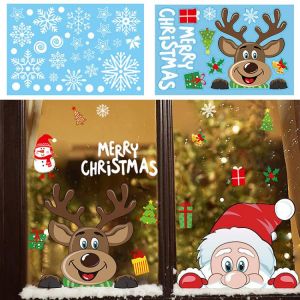 Christmas Window Stickers Merry Christmas Decorations For Home Christmas Wall Sticker Kids Room Wall Decals New Year 2021