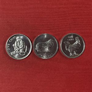 Cook Islands Set 3 PCS Coins, 2003 Animal Aluminum Coin
