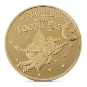 Tooth Fairy Gold Plated Commemorative Coin Creative Kids Tooth Change Gifts Physical Metal Coin Crypto Commemorative Coin