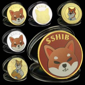 Dogecoin Killer SHIBA Inu Coin (SHIB) CRYPTO Coins Gold Plated Physical Shib Coin Souvenirs and Gifts Commemorative Coin