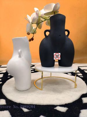 Creativity Human Vase Resin Butt Nude Handicraft Furnishings Handmade Modern Home Decoration Flower Arrangement Flower Vases