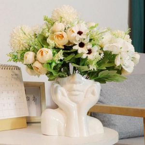 Ceramic Body Art Vase Succulents Face Flower Pot Head Balcony Garden Office Ornaments Living Room Desktop Decoration Home Decor