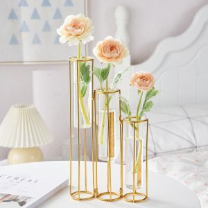Vase for Decoration Home Accessories Flower Vase Living Room Decor Glass Vases Plant Holder Hydroponics Terrarium Bathroom Decor
