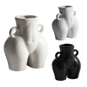 Ceramic Vase Flower Vases Human Vase Resin Butt Nude Handicraft Furnishings Handmade Flower Arrangement Vases Home Decoration