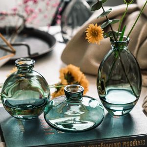 3Pcs Classic Creative Mini Vase Top Quality Glass Transparent Home Deco Living Room Reagent Bottles Flower Vase Wholesale