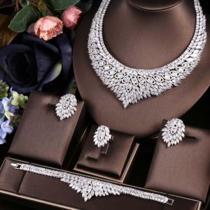 jankelly  African 4pcs Bridal Zirconia Jewelry Sets For Women jewelry sets & more Dubai Nigeria CZ Crystal Wedding Jewelry Set