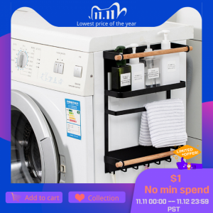 Magnet Fridge Shelf Paper Towel Roll Holder Magnetic Storage Rack Spice Hang Rack Decorative Metal Shelf Kitchen Organizer