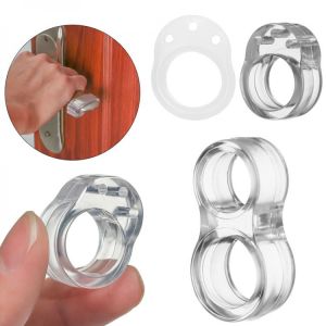 1PC Silicone Door Stopper Anti-collision Ring Door Handle Buffer Wall Protector Transparent/White Shockproof Pad Home Supplies