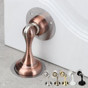 Free Punch Door Suction Stainless Steel Door Stop Bathroom Crash Door Touch New Stealth Strong Magnetic Door Suction