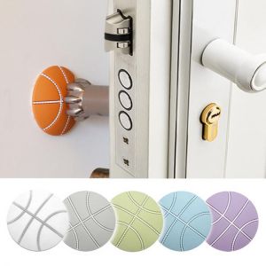 Crash Protection Silicone Pad Thickened Wall Cartoon Mute Door Handle Sticker Toilet Cushion Behind Door Round Basketball Pad