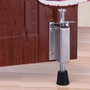 140-240mm Stainless Steel Windproof Door Stopper foot Step on fixed Catch Latch Holder With Screw Toilet Room Furniture Hardware