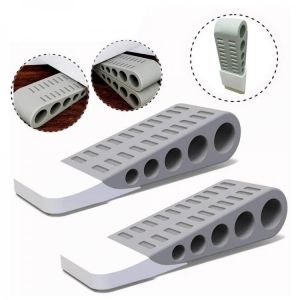Nail-free Safety Rubber Door Stopper Wedge Security Door Stops Anti-bump Door Holder Gear Gate Resistance Door Stop Hardware
