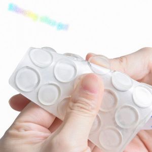 30/40/50/100pcs Self Adhesive Round Silicone Rubber Bumpers Soft Transparent Black Anti Slip shock absorber Feet Pads Damper