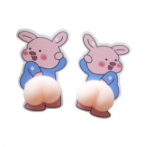 Car And Home 3D Anti-collision Glue Personality Patch Elastic Funny Big Butt Anti Scratch Sticker Door Guard For Car