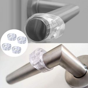 4pcs Pvc Door Stopper Transparent Silica Gel Door Handle Buffer Protect avoid Collision Doorknob Protect Furniture Reduce noise