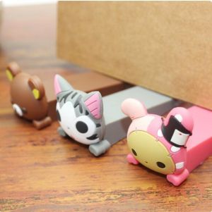 Cute Cartoon Silicone Door Stopper Wedge Slip Resistant Catcher Block Animal door stopper