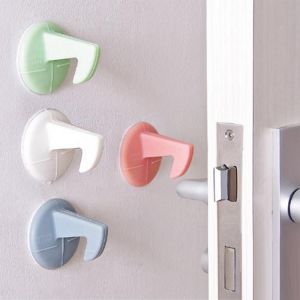 Door Handle Lock Silencer Protective Self-adhesive Protectors Pad Silicone Anti-Collision Crash Doorknob House Door Stopper Wall