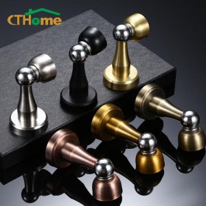 Door Stopper Strong Magnetic Stainless Steel Floor Suction Invisible Thickened Anti-collision Wall Suction Door Stops Hardware