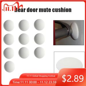 10PCS Door Stops Rubber Wall Protectors Guards Self Adhesive Door Handle Bumper Stoppers Prevent Door Handle White