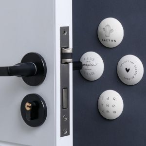 4 PCS Nordic Door Stoppper Door Handle Anti-collision Refrigerator Bumps Toilet Seat Protective Stickers Set No Punching