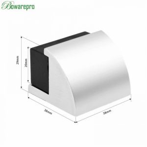 1Pc Anticollision Hidden Door Stops Aluminium Alloy Rubber Bedroom Toilet Doorstop Holder,Easy To Install on Wood /Ceramic Floor