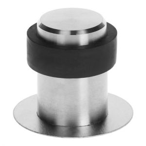 Door Stops Anti-Collision Stainless Steel Rubber Stopper Round Floor Mounted Door Stopper A5YD