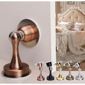 Magnetic Door Stops Stainless Steel Door Holder Stopper Floor Mounted Door Hidden Sticker Stop Home Furniture Hardware Accessory