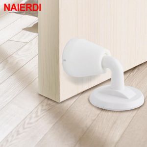 NAIERDI ABS Silicone Door Stopper Non Punching Sticker Hidden Door Holders Self Adhesive Door Stop Wall Protectors
