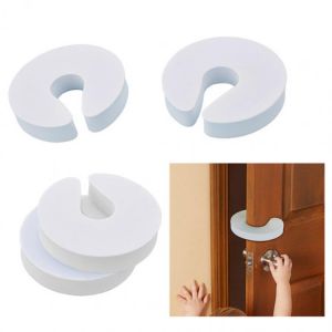 4Pcs Removable Soft Reusable EVA C Shaped Door Safety Finger Guards Durable For Cabinet Drawer Door