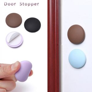 Rubber Wall Protector Self Adhesive Round Silicone Door Handle Bumper Anti-slip Sticker Door Buffer Crash Pad Door Handle Stop